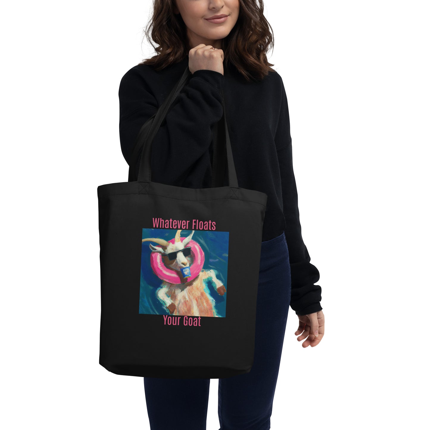 OG Floatin Goat Tote Bag - Black