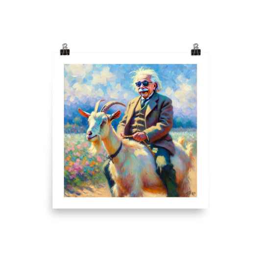 Formal Einstein & His Steed Poster